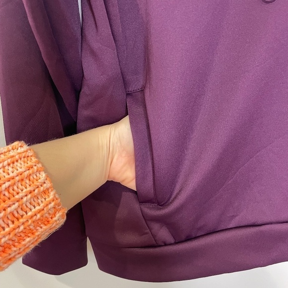 Nicole Miller Sport Purple Hooded Sweater with Pockets - Picture 5 of 8